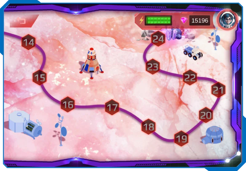 An interactive experience within each mission.